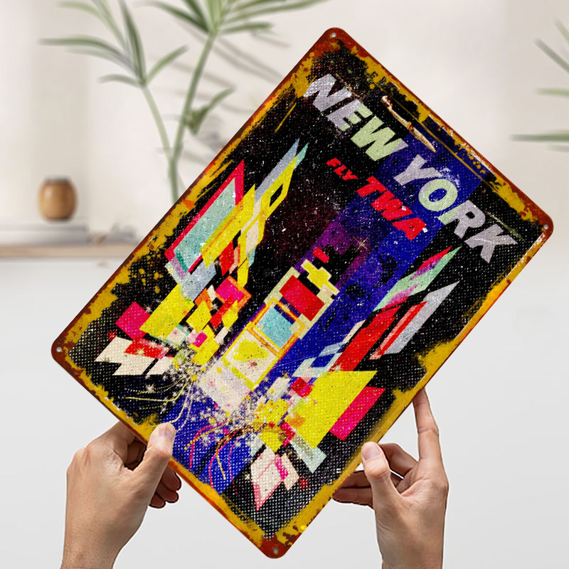 New York Fly TWA Tinplate Post - Retro Gaming York ulasan dan harga