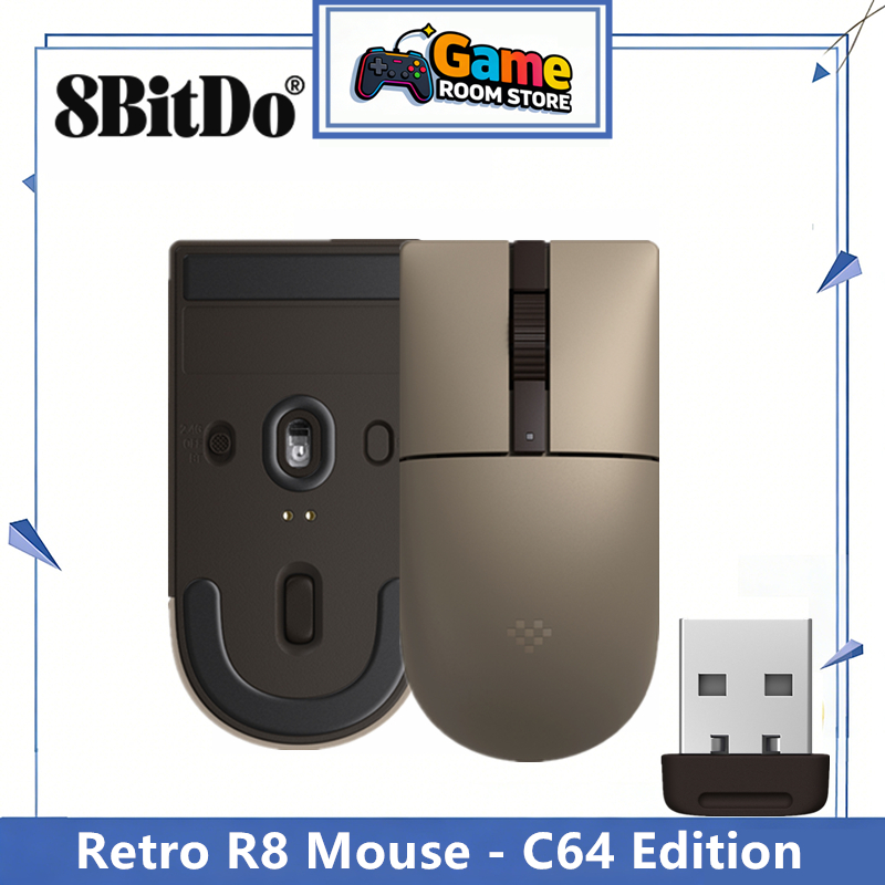 8BitDo Retro R8 Mouse - C64 Ed - Retro Gaming Accessories ulasan dan harga