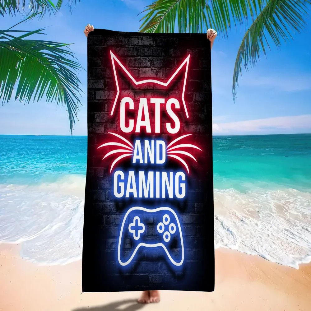 Retro Gaming Neon Beach Towel, - Background Retro Gaming ulasan dan harga