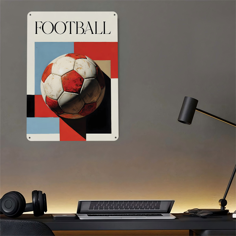 Football With Geometric Backgr - Background Retro Gaming ulasan dan harga