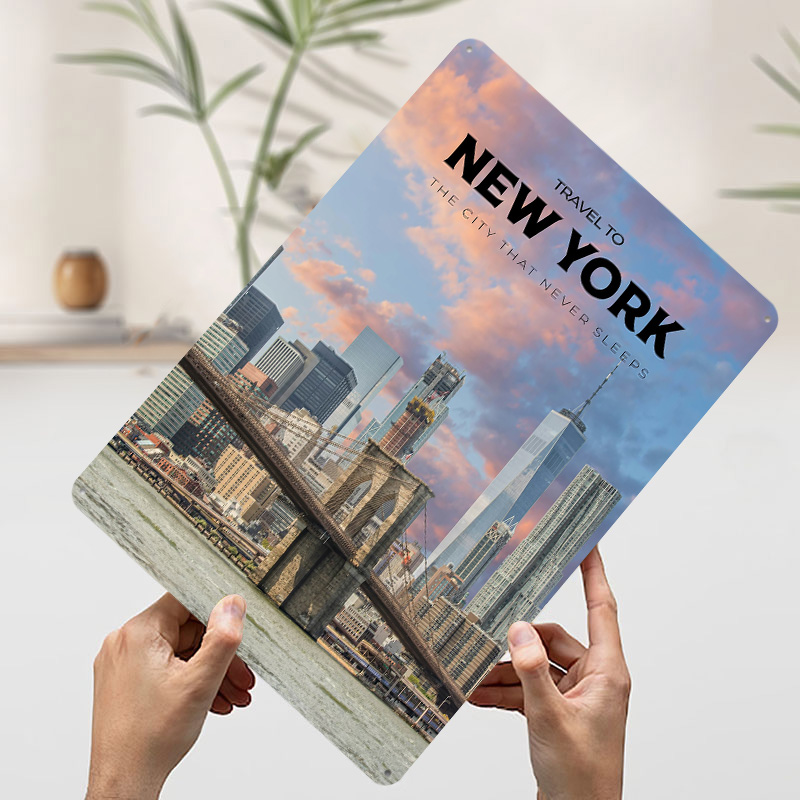New York Travel Print Poster C - Retro Gaming York ulasan dan harga