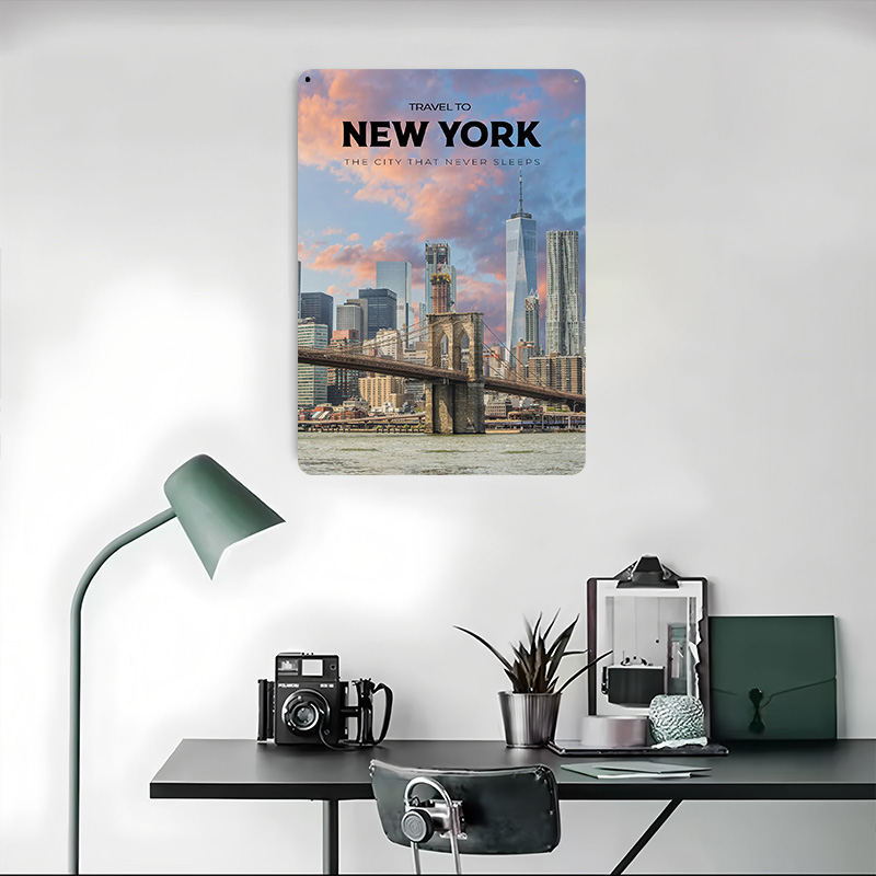 New York Travel Print Poster C - Retro Gaming York ulasan dan harga