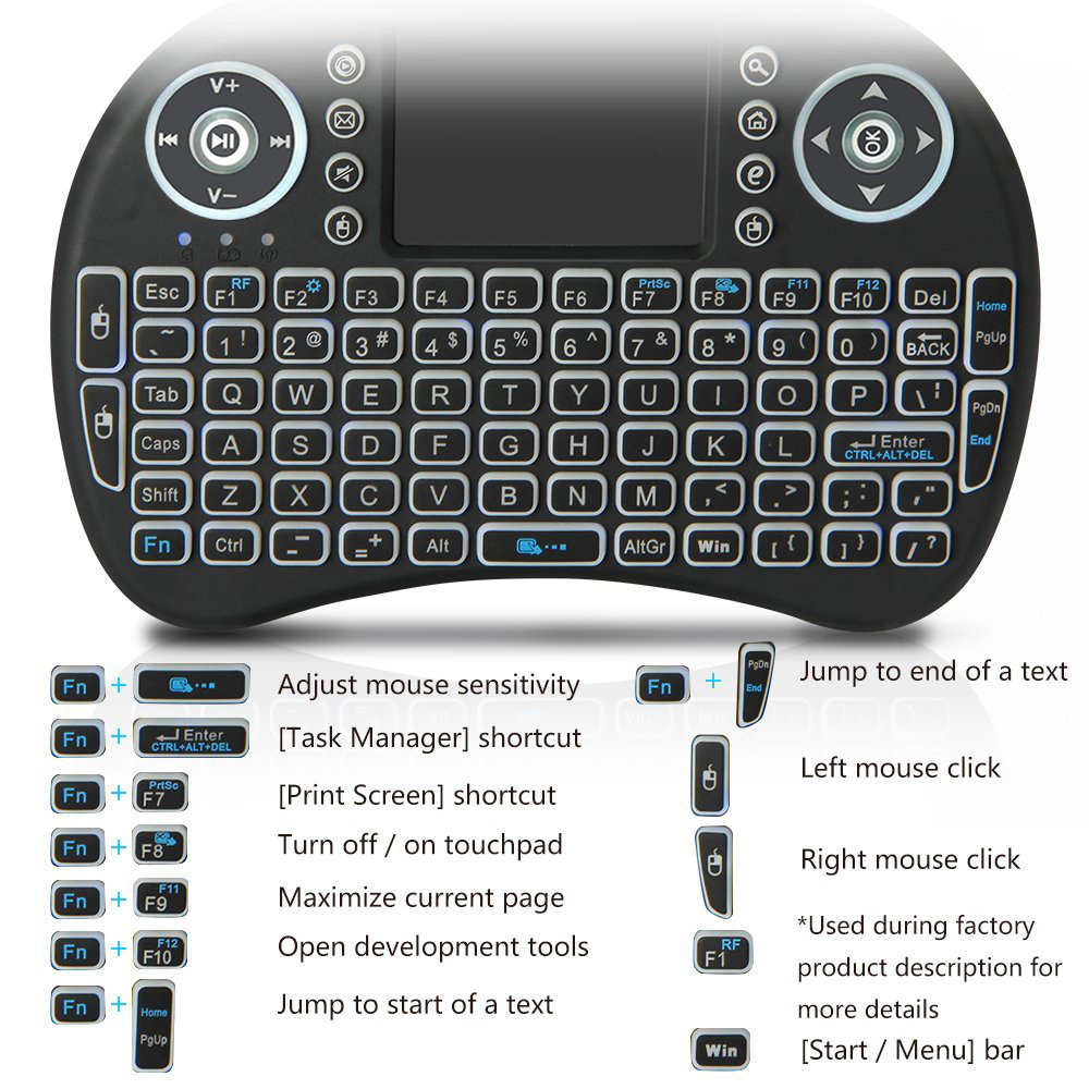 Backlit Mini Wireless Keyboard - Retro Gaming Zx Spectrum ulasan dan harga
