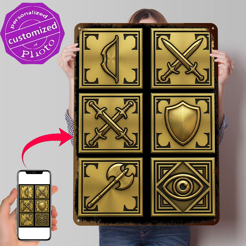 Fantasy Game Icons Tinplate Po - Retro Gaming Icons ulasan dan harga