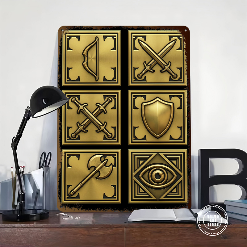 Fantasy Game Icons Tinplate Po - Retro Gaming Icons ulasan dan harga