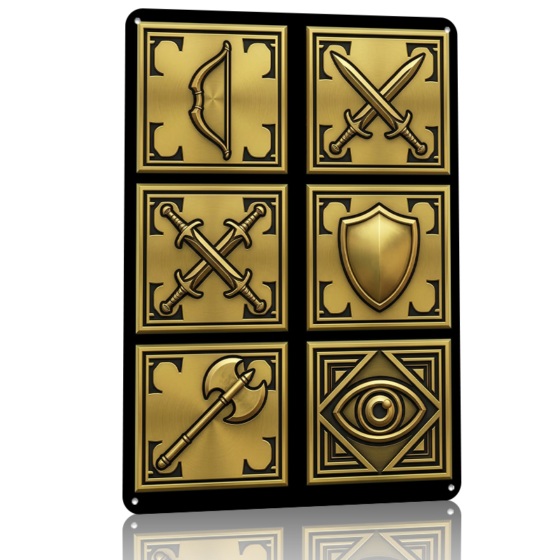 Fantasy Game Icons Tinplate Po - Retro Gaming Icons ulasan dan harga