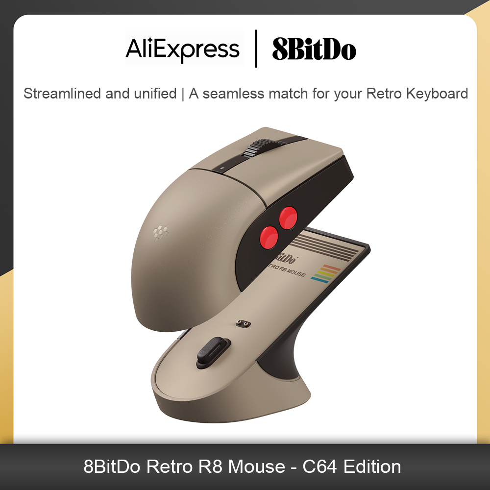 8Bitdo Retro R8 Mouse with Cha - Retro Gaming Accessories ulasan dan harga
