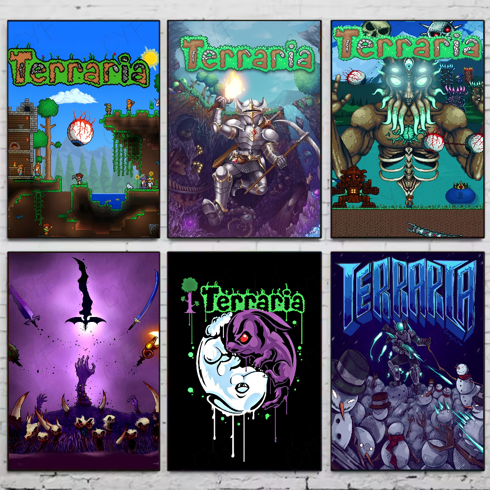 1PC Game T-Terraria Cool Poste - Retro Gaming Gif ulasan dan harga