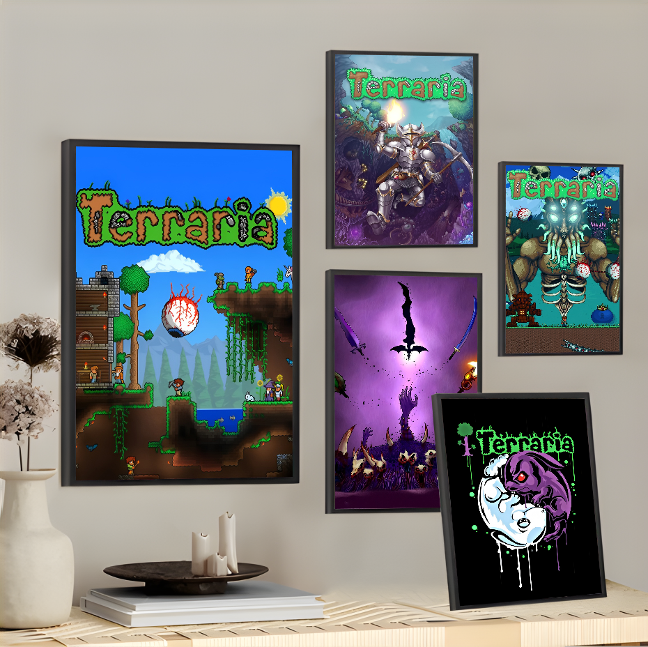 1PC Game T-Terraria Cool Poste - Retro Gaming Gif ulasan dan harga