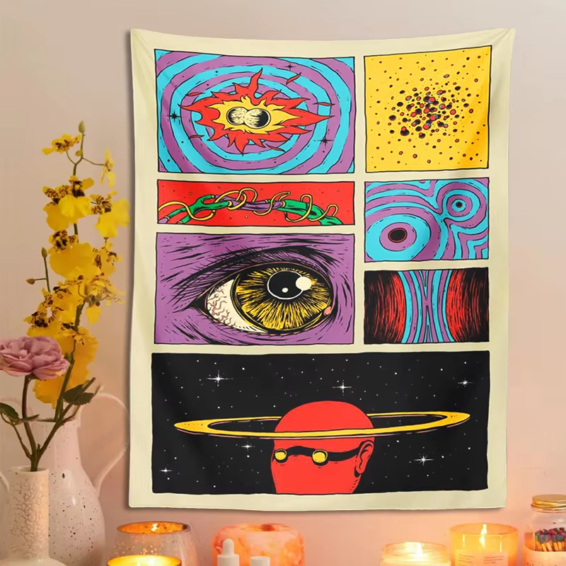 Psychedelic Collage Art Tapest - Retro Gaming Universe ulasan dan harga