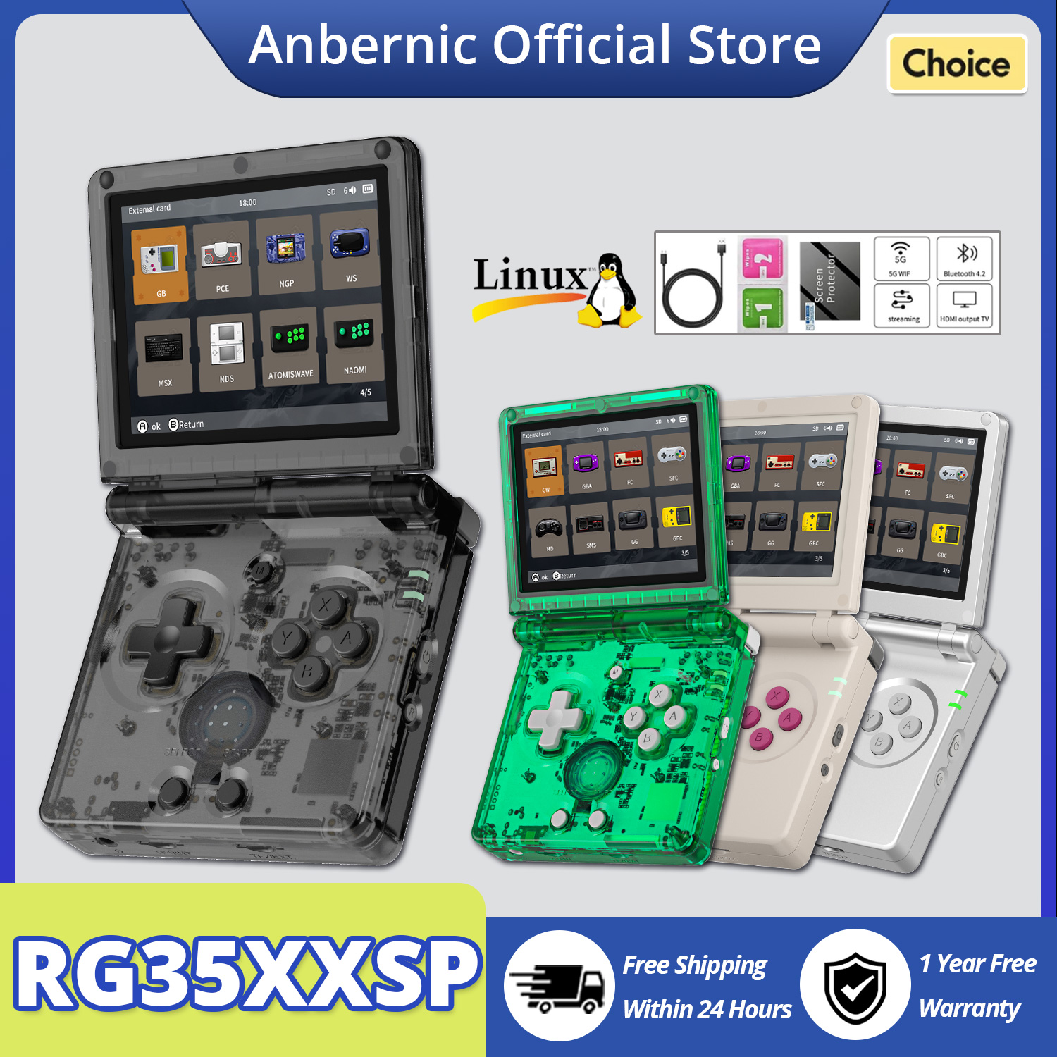 ANBERNIC RG35XXSP Flip Handhel - Retro Gaming Years ulasan dan harga