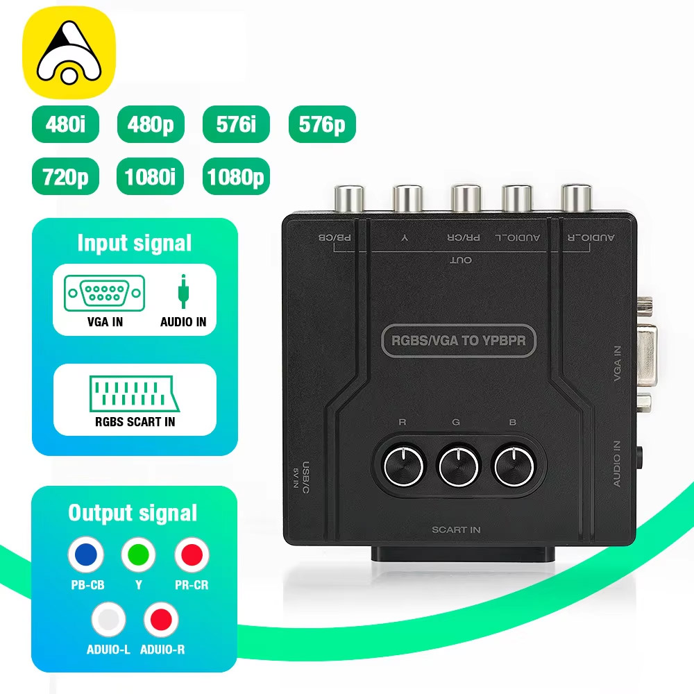 RGBS VGA to YPBPR Component Co - Retro Gaming Box ulasan dan harga