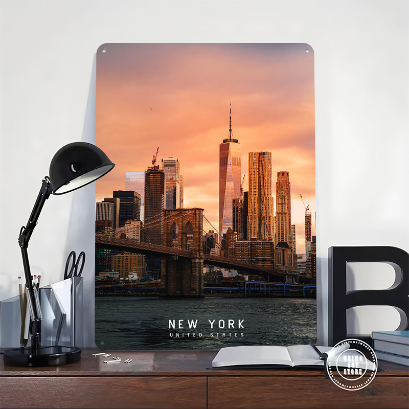 New York Tinplate Poster Custo - Retro Gaming York ulasan dan harga